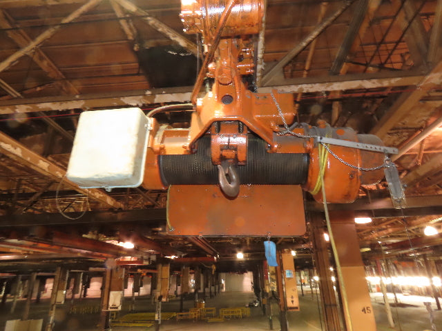 Cleveland Tramrail P&H 4 Ton Single Girder Underhung Bridge Crane 34' 10" Span