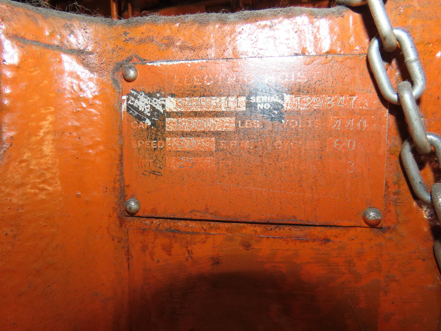 Cleveland Tramrail P&H 4 Ton Single Girder Underhung Bridge Crane 34' 10" Span