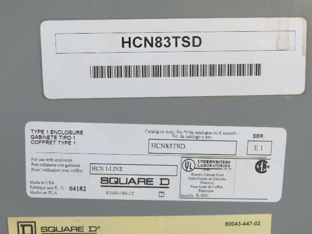 Square D HCM I-Line Panelboard Breaker Box 200 Amp 480V 3 Wire Main Lug 54 Space