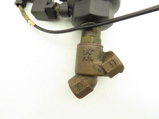 Asco 8290B005 Bronze Pneumatic Solenoid Valve 2-Way 3/4" NPT 24VDC N.C.