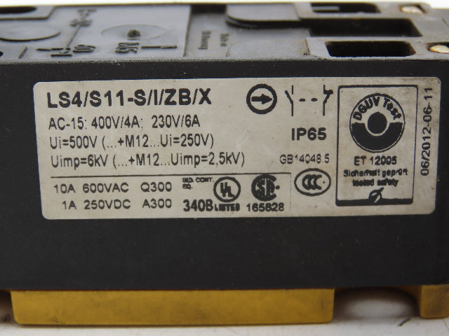 Eaton LS4/S11-S/I/ZB/X Safety Position Switch Snap Action Interlock 1NO 1NC