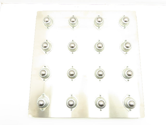 Ball Bearing Transfer Roller Conveyor Table 18x18" Stainless Drop-In 4.5" Center