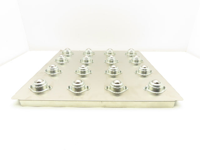 Ball Bearing Transfer Roller Conveyor Table 18x18" Stainless Drop-In 4.5" Center