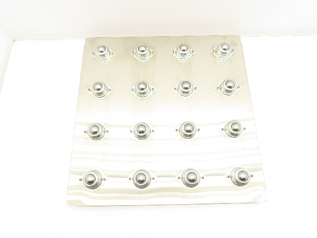 Ball Bearing Transfer Roller Conveyor Table 18x18" Stainless Drop-In 4.5" Center