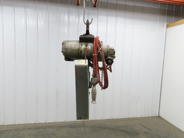 Gardner Denver 2 Ton 4000Lb Pneumatic Air Chain Hoist 11' Lift Hook Mount