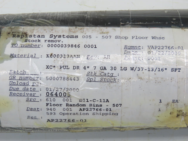 Rapistan K000313AAN Belt Conveyor Steel Drive Pulley 4" Dia 30"W