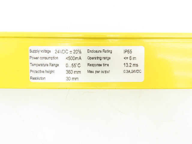 Cedes S2S-AEF1I-KH3-ACD53 Safe2+ Safety Light Curtain Emitter 360mm Long