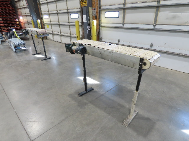 12"x 56"L Plastic Tabletop Belt Bottle Conveyor Adj Height 90VDC 230 FPM