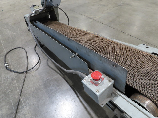 14"x 74" Incline Conveyor 10" Grip Top Belt 115V Variable Speed Belt Drive