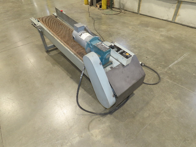 14"x 74" Incline Conveyor 10" Grip Top Belt 115V Variable Speed Belt Drive