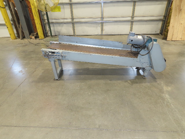 14"x 74" Incline Conveyor 10" Grip Top Belt 115V Variable Speed Belt Drive