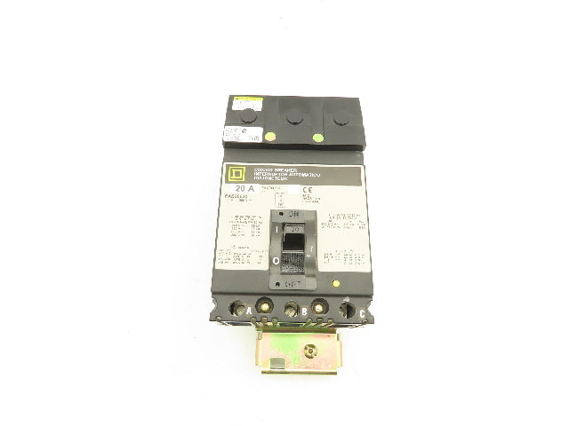 Square D FAB36020 I-Line Circuit Breaker 20A 600V 3 Pole Gray Face