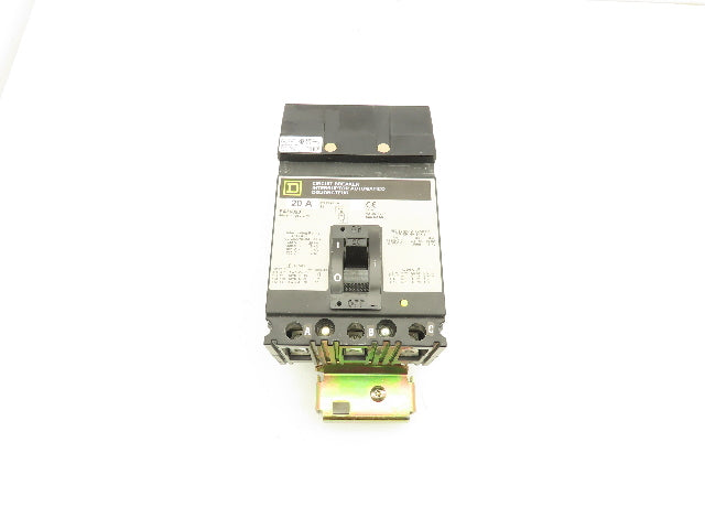 Square D FA36020 I-Line Circuit Breaker 20A 600V 3 Pole Gray Face