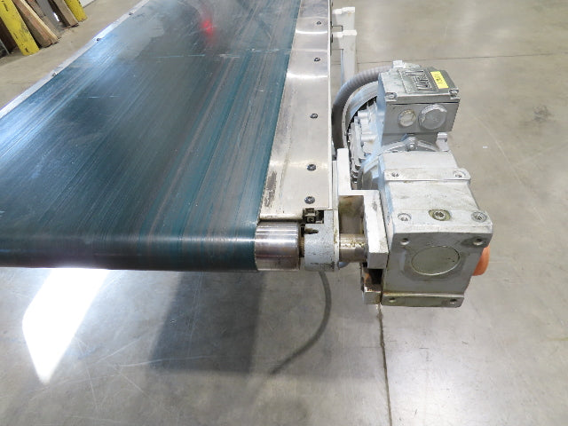 Gammerler 28"x8' 5" Slider Bed Conveyor 22" Flat Belt 125 FPM 480V Low Profile