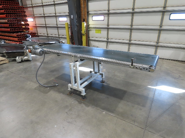 Gammerler 28"x8' 5" Slider Bed Conveyor 22" Flat Belt 125 FPM 480V Low Profile