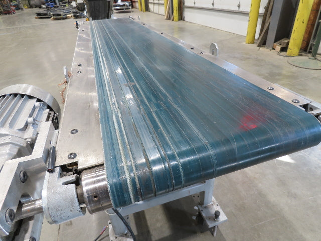 Gammerler 20"x 81"L Slider Bed Conveyor 14" Flat Belt 285 FPM 480V Low Profile