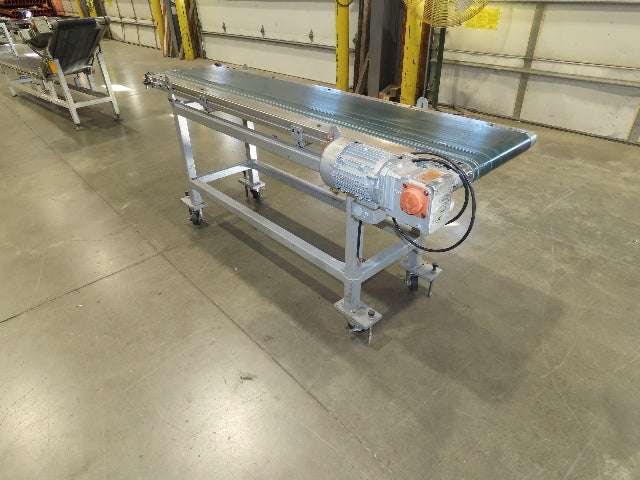 Gammerler 20"x 81"L Slider Bed Conveyor 14" Flat Belt 285 FPM 480V Low Profile