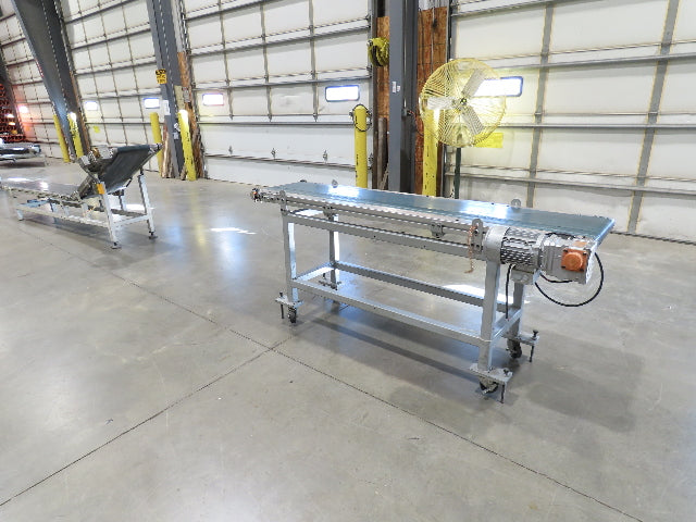 Gammerler 20"x 81"L Slider Bed Conveyor 14" Flat Belt 285 FPM 480V Low Profile