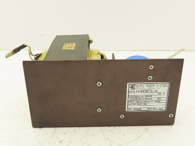 Elpac Power Systems BFS 500-24-109 Power Supply 24.6VDC Output 20A