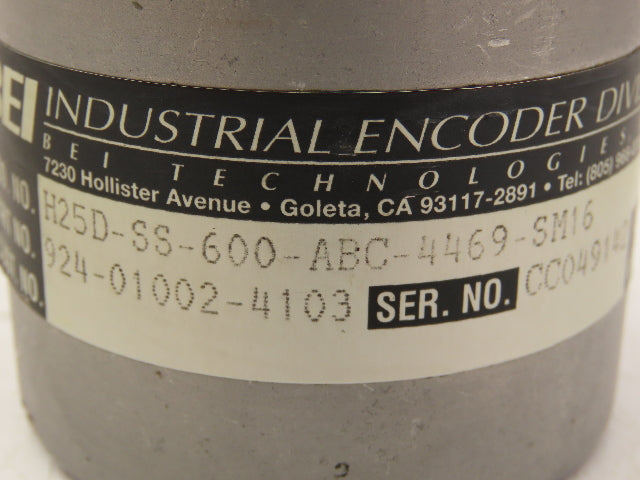 BEI Sensors H25D-SS-600-ABC-4469-SM16 Rotary Encoder 7-Pin 5-15VDC