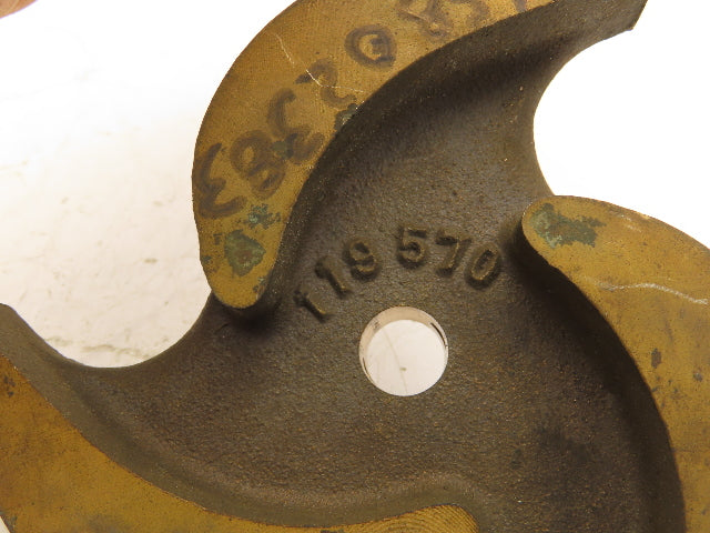 Bronze Pump Impeller 3-Blade 1/2" Bore 4.5" OD