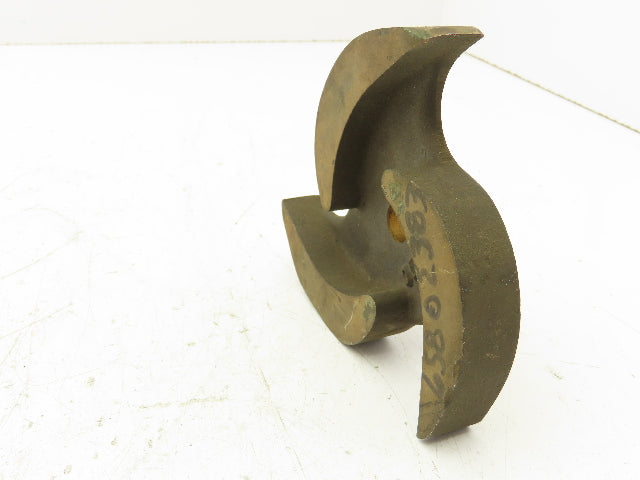 Bronze Pump Impeller 3-Blade 1/2" Bore 4.5" OD