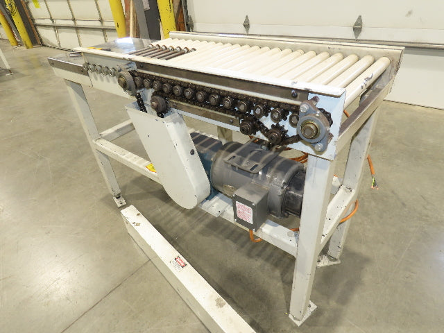 Buhrt 20"x 50"L Plastic Roller Conveyor 16"BF 80 FPM Chain Drive 460V