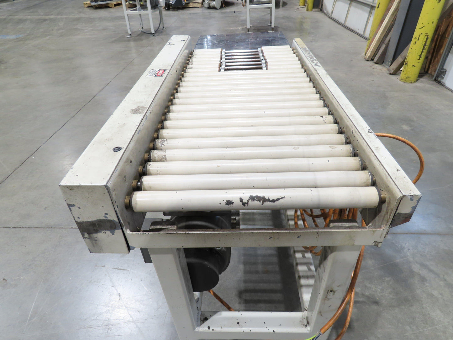 Buhrt 20"x 50"L Plastic Roller Conveyor 16"BF 80 FPM Chain Drive 460V