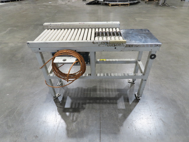 Buhrt 20"x 50"L Plastic Roller Conveyor 16"BF 80 FPM Chain Drive 460V