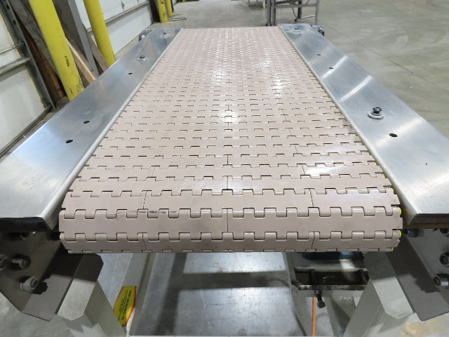 Buhrt 20"x 34"L Plastic Chain Conveyor 12" Mattop Intralox LH Belt Drive 460V