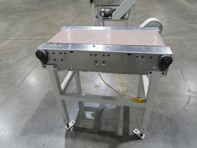 Buhrt 20"x 34"L Plastic Chain Conveyor 12" Mattop Intralox LH Belt Drive 460V