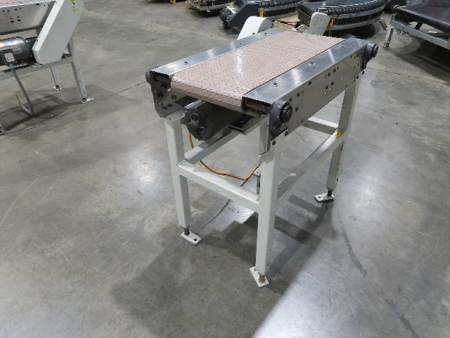 Buhrt 20"x 34"L Plastic Chain Conveyor 12" Mattop Intralox LH Belt Drive 460V