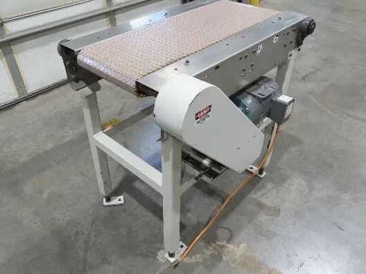 Buhrt 20"x 34"L Plastic Chain Conveyor 12" Mattop Intralox LH Belt Drive 460V