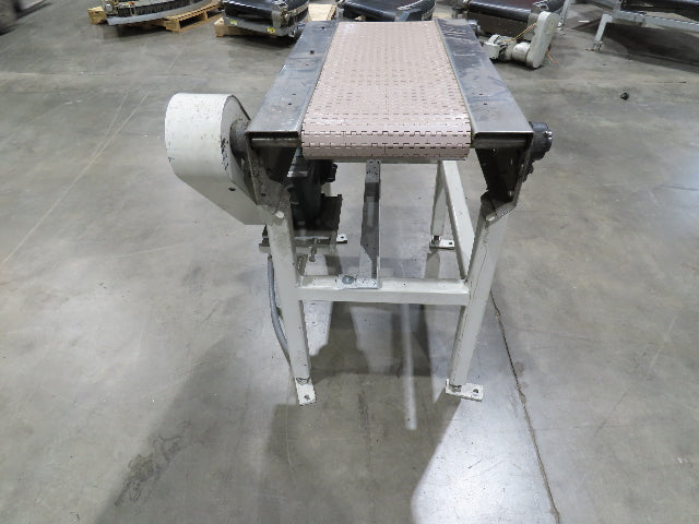 Buhrt 20"x 34"L Plastic Chain Conveyor 12" Mattop Intralox RH Belt Drive 460V