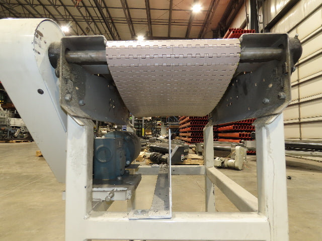 Buhrt 20"x 34"L Plastic Chain Conveyor 12" Mattop Intralox RH Belt Drive 460V