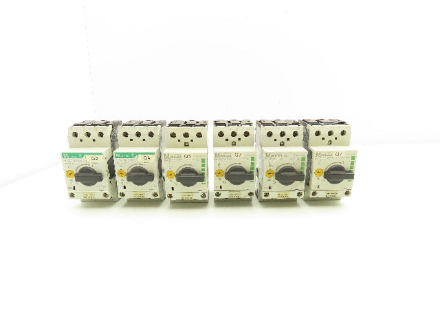 Moeller PKZMO-0.63 Circuit Breaker Motor Protector 0.4-0.63A 600VAC 3PH Lot Of 6