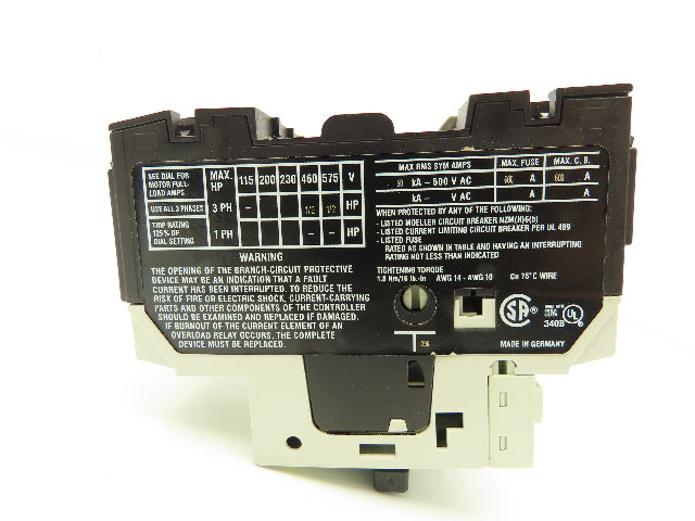 Moeller PKZM0-1 Circuit Breaker Motor Protector 1A 600VAC 3PH 1/2HP Lot Of 7