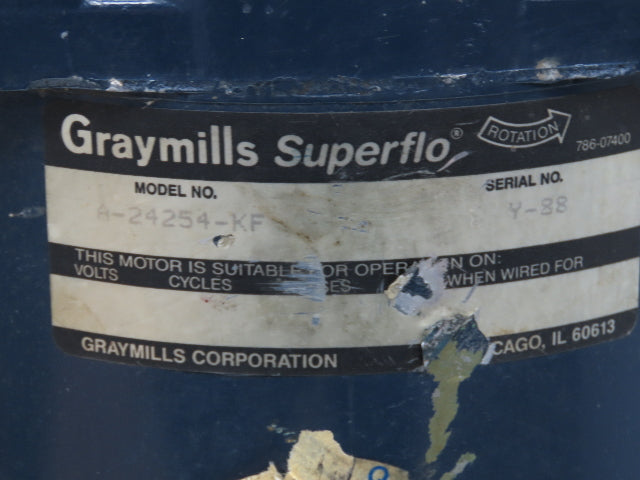 Graymills A-24254-KF Superflo Vertical Centrifugal Pump 1/2Hp 230/460V 3PH 1"NPT