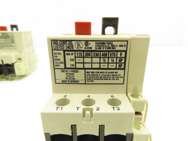 Klockner Moeller PKZM 1-0,6 Manual Motor Starter 1/2 HP 660V 3Ph Lot Of 9