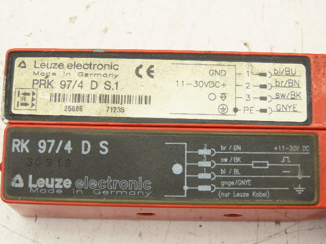 Leuze PRK 97/4 D S.1 Photoelectric Sensor 10-30VDC Lot of 2