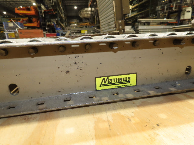 Mathews 30"x 17' 10" Gravity Roller Conveyor Walk-Thru Gate 1-3/8" Roller 27"BF