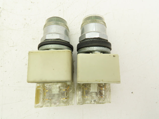 Square D 9001-KM1 Pushbutton Switch Green Series H 30mm Guarded Lot of 6