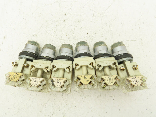 Square D 9001-KM1 Pushbutton Switch Green Series H 30mm Guarded Lot of 6