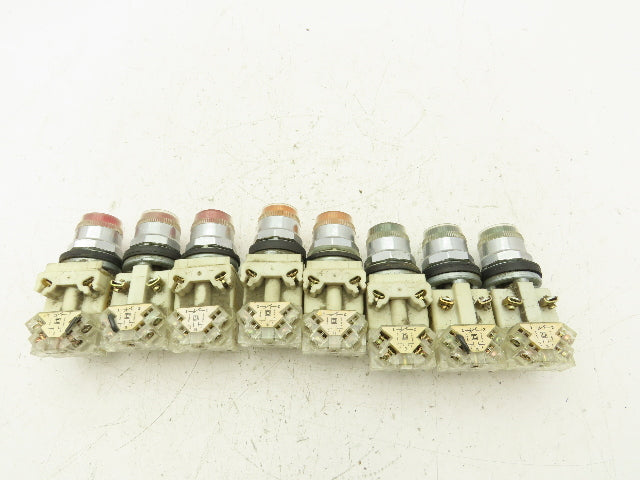 Square D 9001-KM1 Series H 30mm Guarded Button Contactor Block Mixed Lot of 8