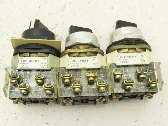 Allen Bradley 4 Position Selector Control Switches 30mm Lot of 3