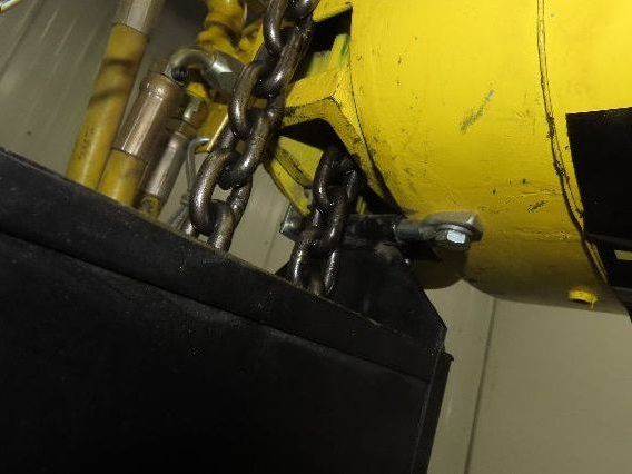 Yale KAL 1 Ton 2000Lb Pneumatic Air Chain Hoist 10' Lift Pendant w/Push Trolley