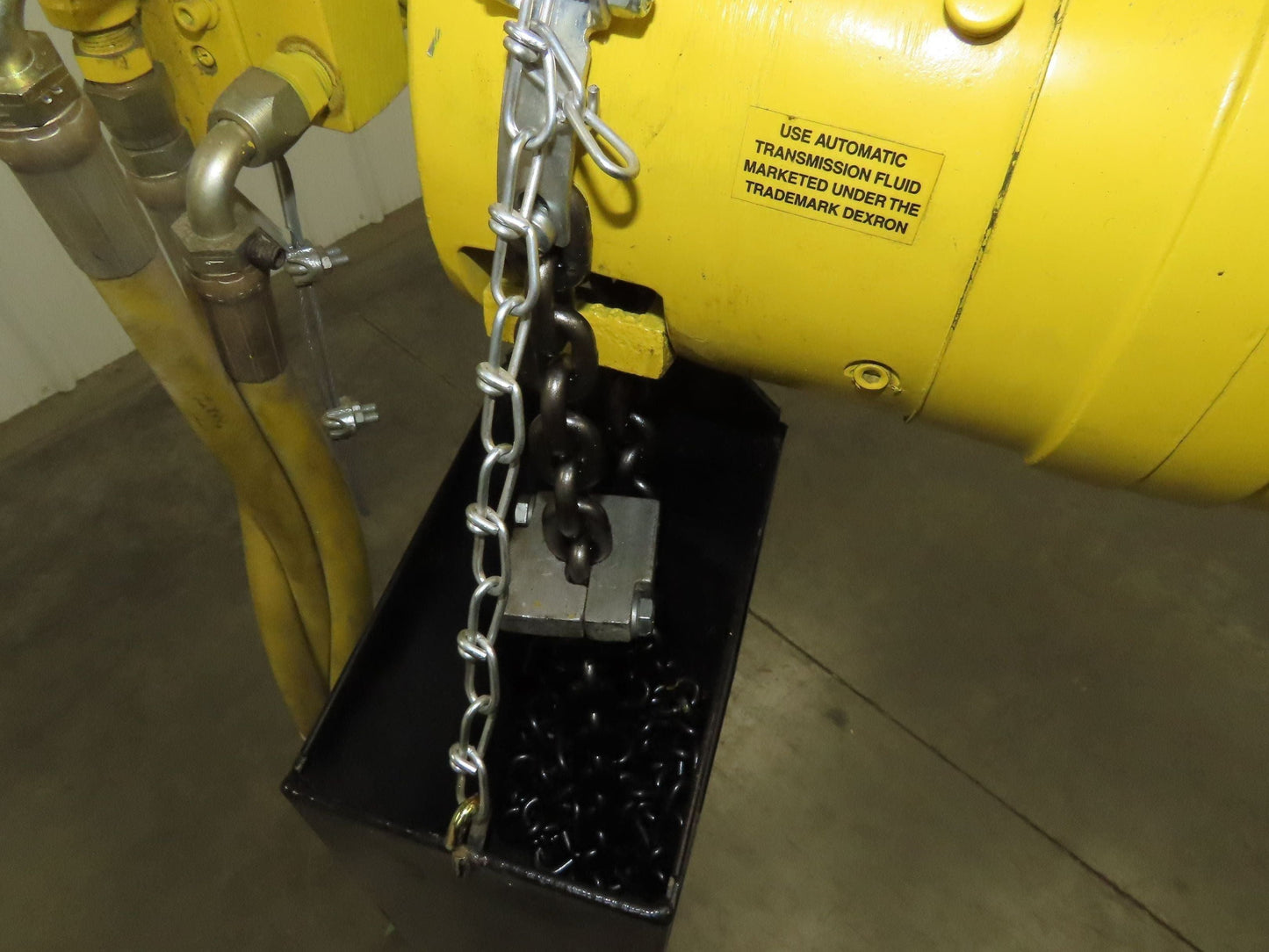 Yale KAL 1 Ton 2000Lb Pneumatic Air Chain Hoist 10' Lift Pendant w/Push Trolley