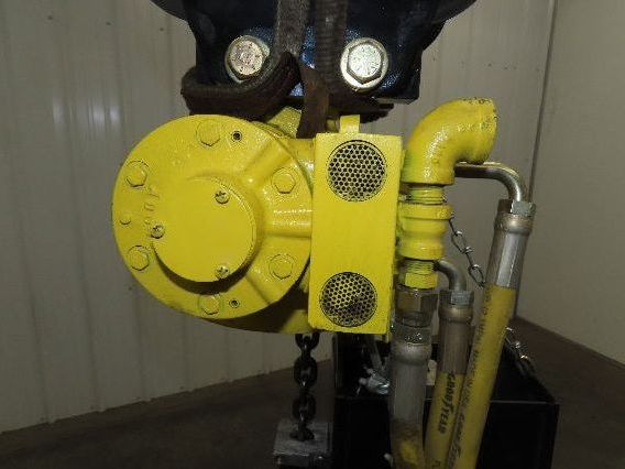 Yale KAL 1 Ton 2000Lb Pneumatic Air Chain Hoist 10' Lift Pendant w/Push Trolley