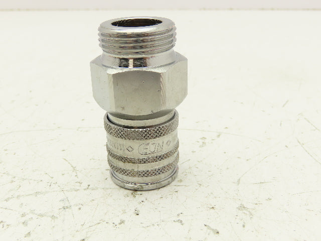 EJN 414 1257 Quick Disconnect Valved Fluid Coupler 3/4" Male Thread Lot of 6