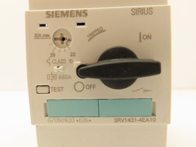 Siemens 3RV1431-4EA10 Manual Motor Starter Circuit Breaker 22A-32A 3PH 600VAC